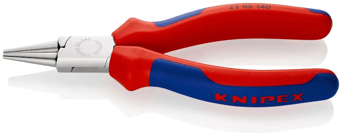 Knipex Round Nose Pliers 140Mm Multi Component Grips 22 05 140 1