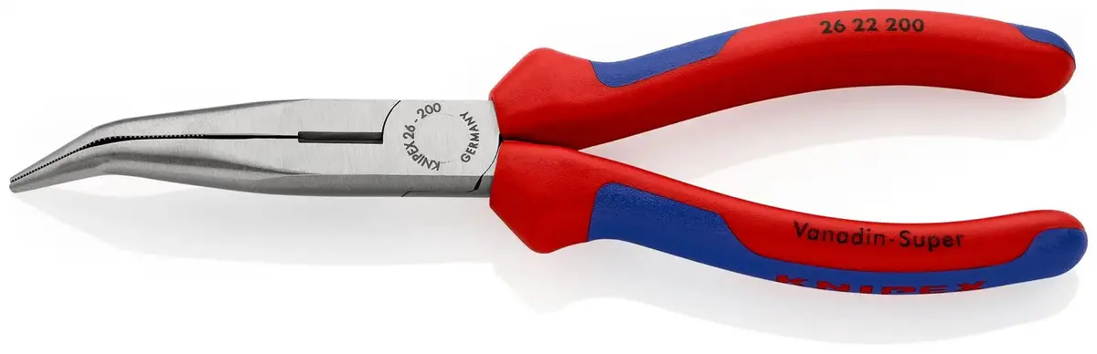 Knipex Snipe Nose Side Cutting Pliers 200Mm Multi Component Grips Stork Beak 26 22 200 1