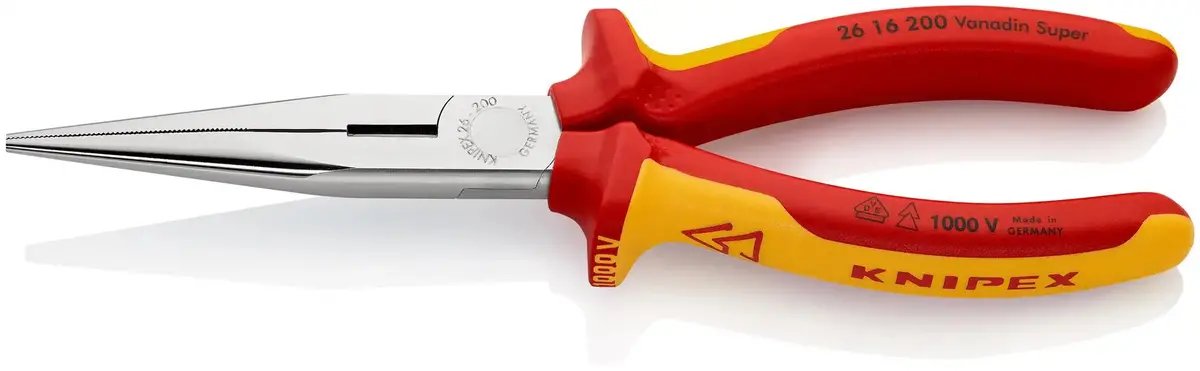Knipex Snipe Nose Side Cutting Pliers 200Mm Vde Insulated 26 16 200 1