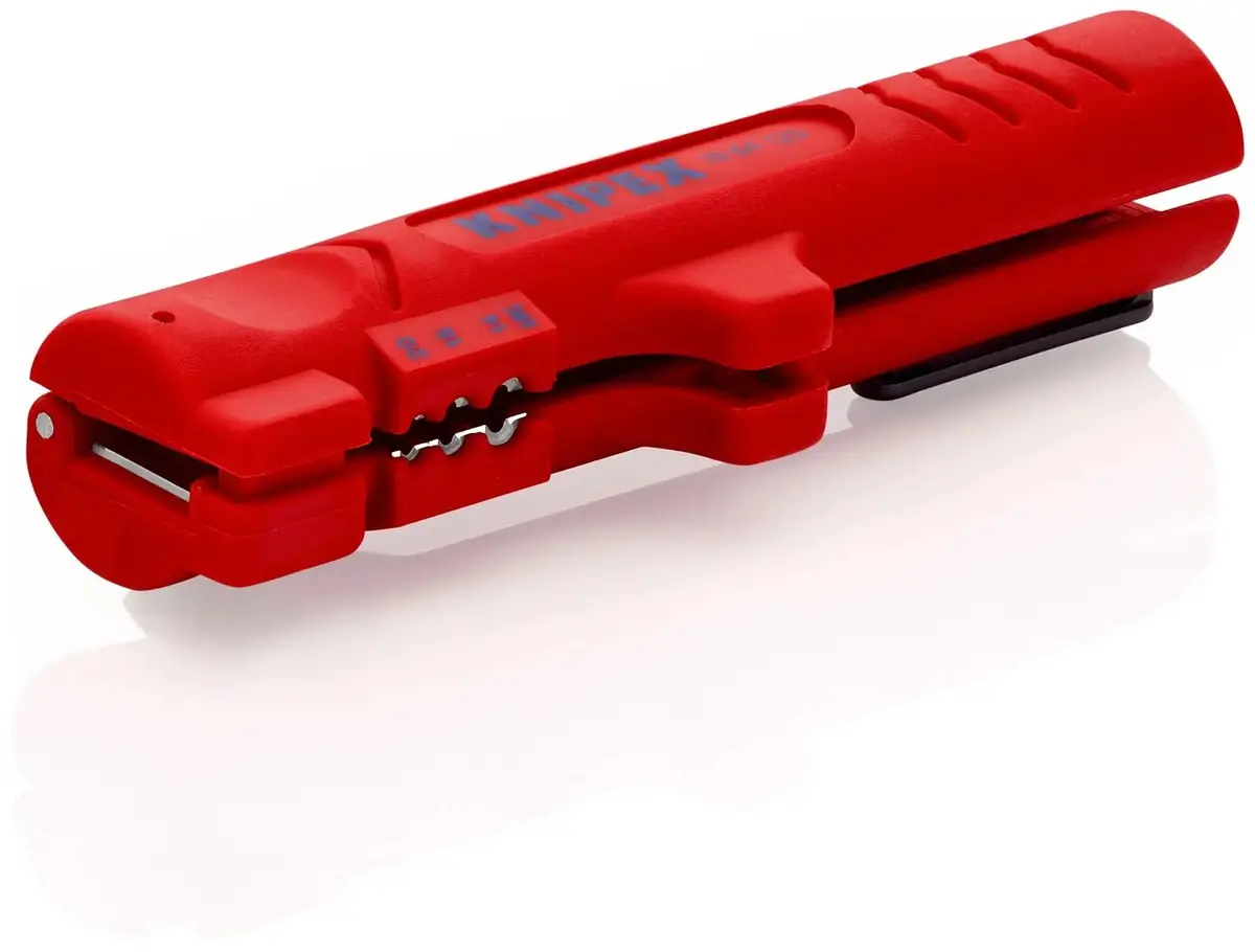 Knipex Stripping Tool For Flat And Round Cable 125Mm Dismantling Tool For Data Cable 16 64 125 Sb 1