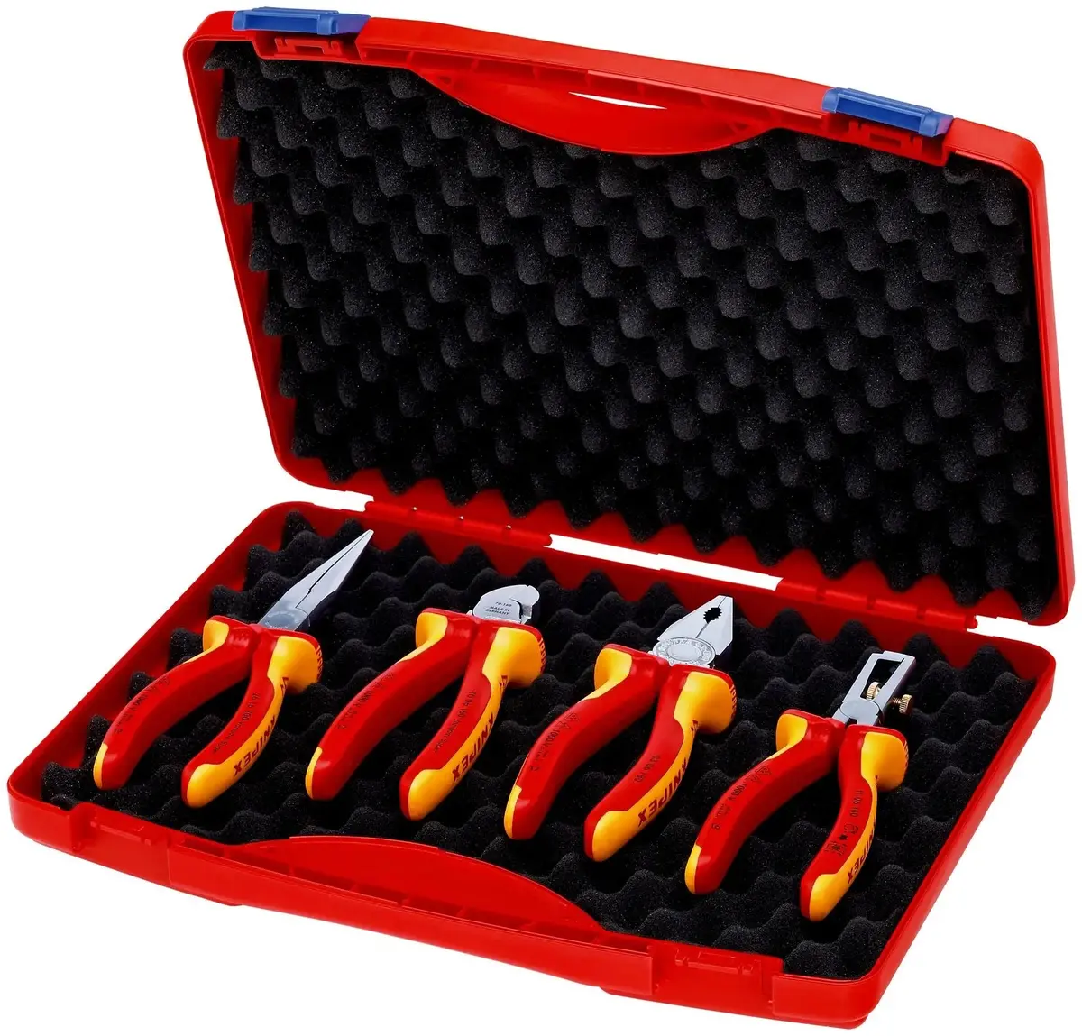 Knipex Tool Box Red Electric Set 1 Vde Pliers 4 Piece 00 20 15 1