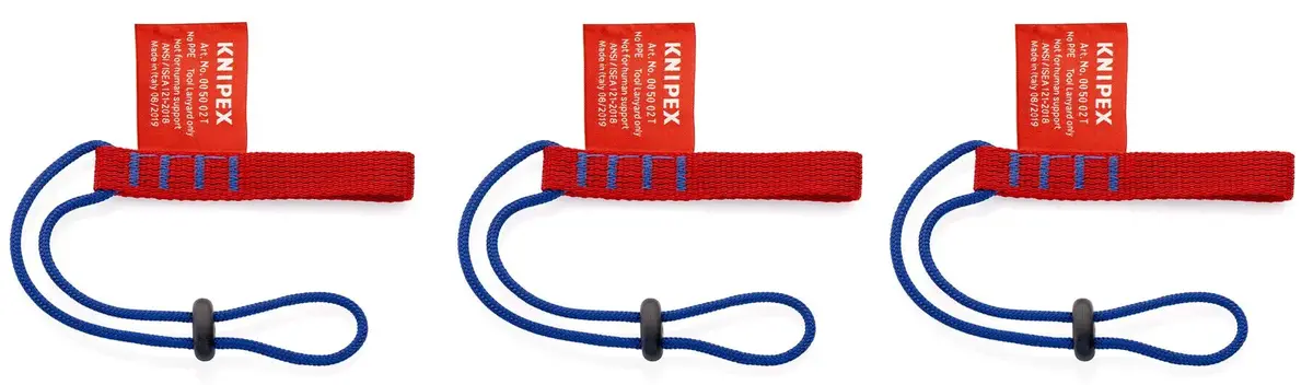 Knipex Tool Tether Adapter Strap 3 Pack Working At Height 1.5Kg Max Load 00 50 02 T Bk 1