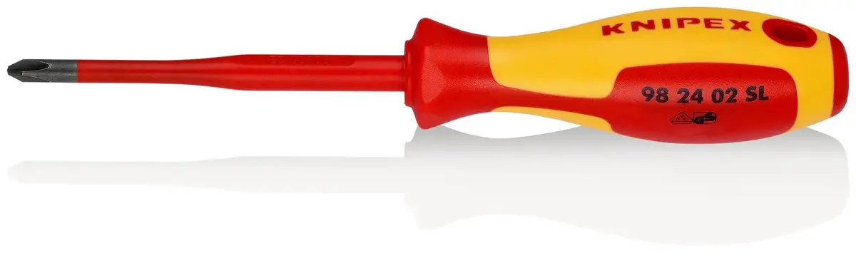 Knipex Vde Screwdriver (Slim) For Phillips Screws 1000V Ph2 X 100Mm 98 24 02 Sl 1