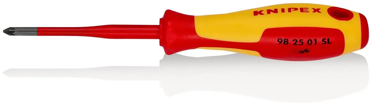 Knipex Vde Screwdriver (Slim) For Pozi Screws 1000V Pz1 X 80Mm 98 25 01 Sl 1