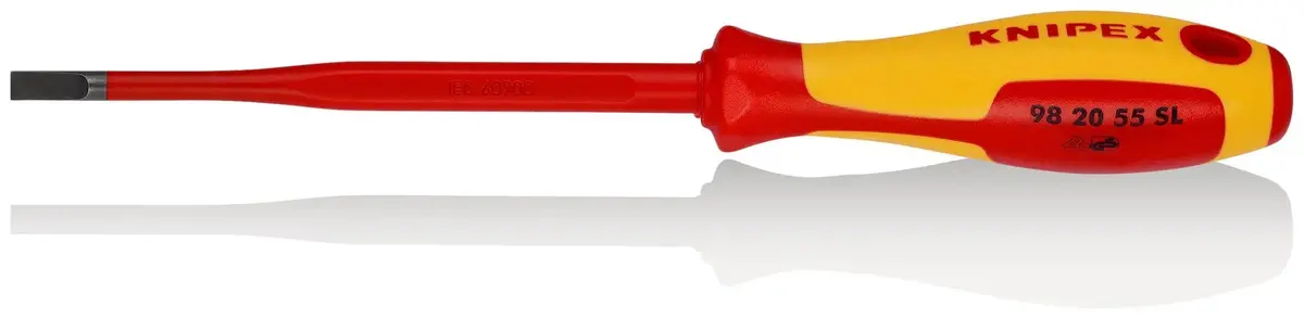Knipex Vde Screwdriver (Slim) For Slotted Screws 1000V 5.5 X 1.0 X 125Mm 98 20 55 Sl 1