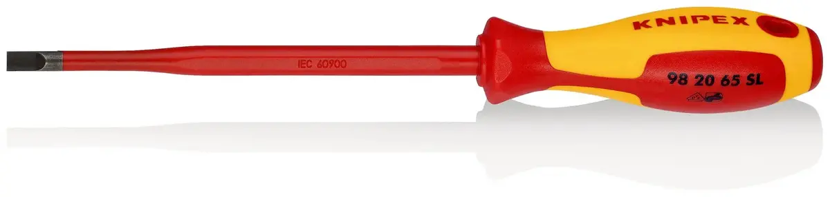 Knipex Vde Screwdriver (Slim) For Slotted Screws 1000V 6.5 X 1.2 X 150Mm 98 20 65 Sl 1