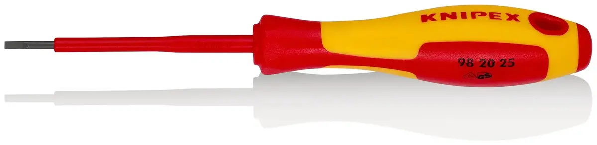 Knipex Vde Screwdriver For Slotted Screws 1000V 2.5 X 0.4 X 75Mm 98 20 25 1