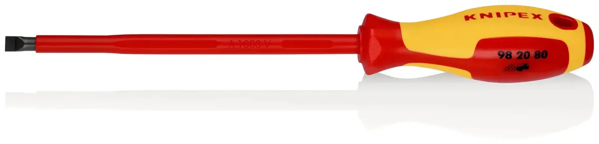 Knipex Vde Screwdriver For Slotted Screws 1000V 8.0 X 1.2 X 175Mm 98 20 80 1