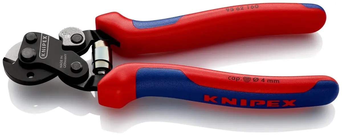 Knipex Wire Rope Cutter Multi Component Grips Up To 6Mm Cutting Capacity 160Mm 95 62 160 1