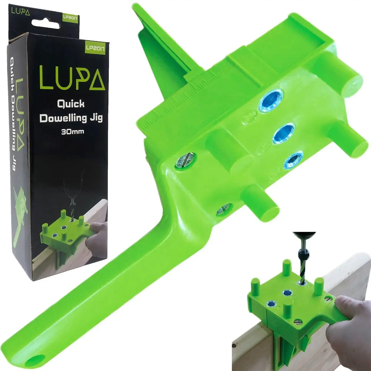 Lupa 30Mm Quick Dowelling Jig E, L & T Joints 6, 8 & 10Mm Dowel Drill Wood Joint 1