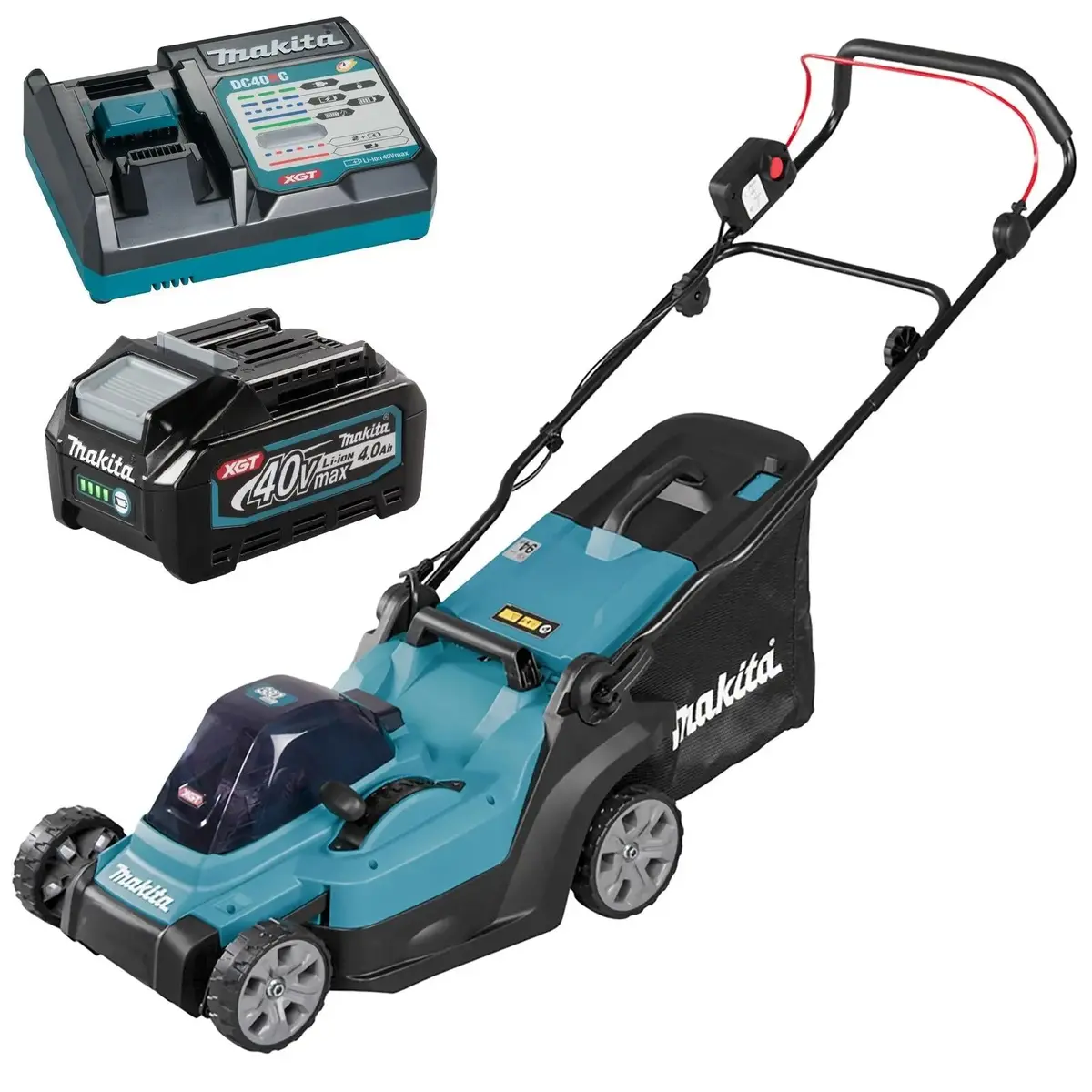 Makita 38Cm Lawn Mower Kit 40V Max Xgt Li-Ion Cordless Garden Grass Outdoor 4Ah Battery And Charger Lm003gm103 1