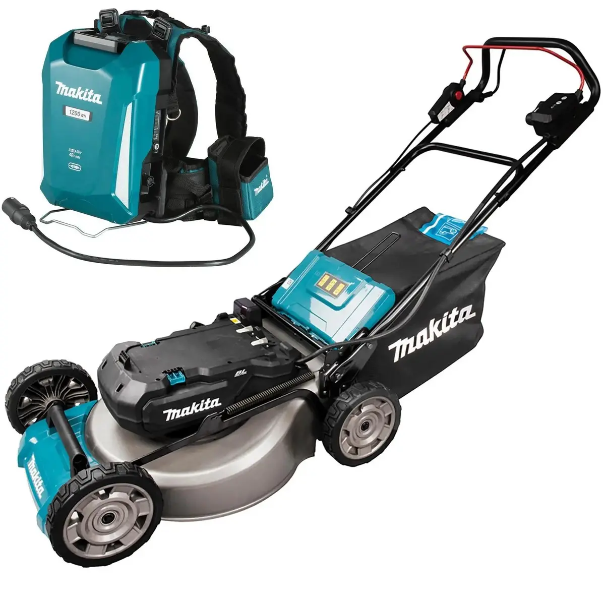 Makita 53Cm Lawn Mower And Power Pack Kit 18V 40V Max Lxt Xgt Li-Ion Cordless Garden Grass Outdoor Lm001cx3 1