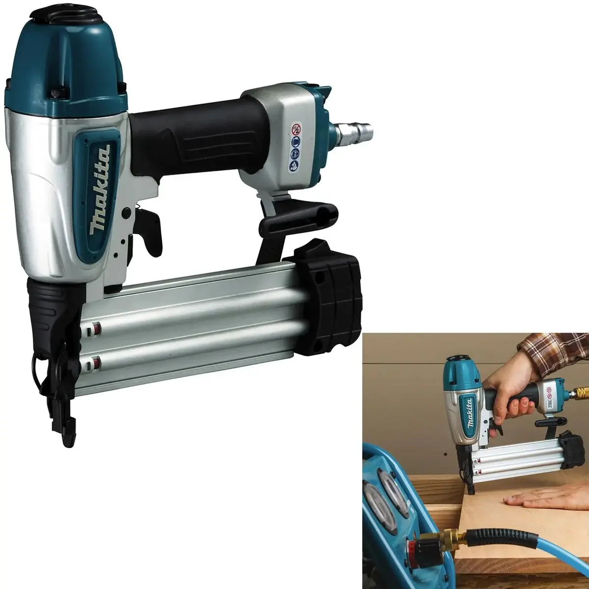 Makita Air Brad Nailer 15-50Mm 18 Gauge Nails Af506 1
