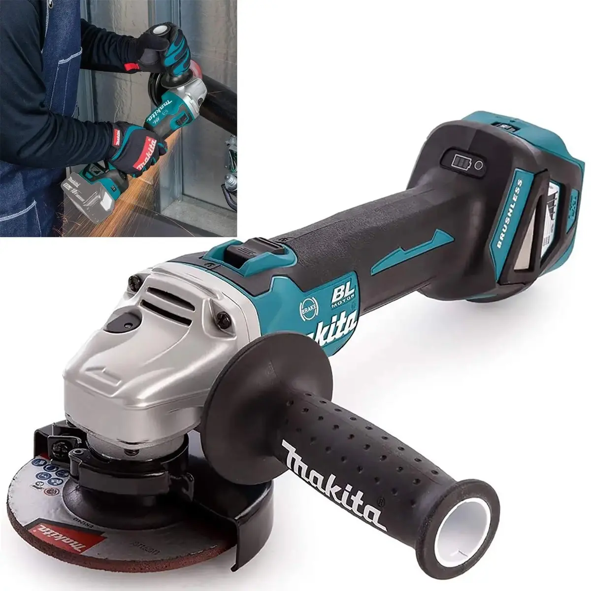 Makita Angle Grinder 115Mm 18V Lxt Brushless Cordless Dga463z Body Only 1