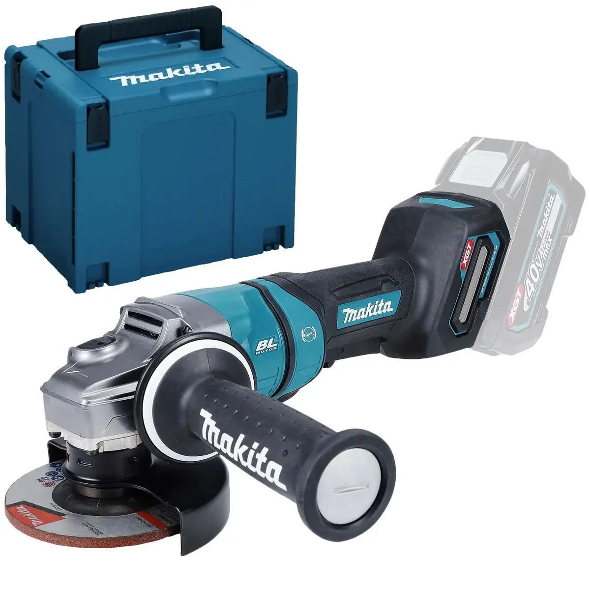 Makita Angle Grinder 115Mm Xgt 40V Max Li-Ion Cordless In Makpac Case Ga049gz01 Body Only 1