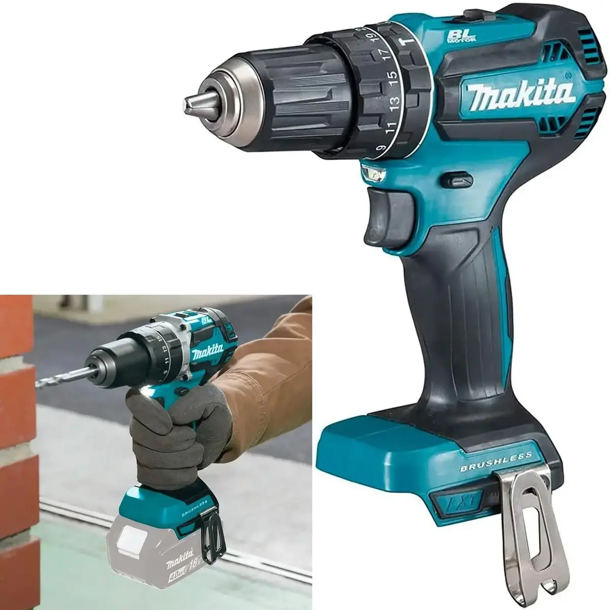 Makita Combi Drill Hammer Brushless 18V Lxt Li-Ion Cordless 2-Speed Dhp485z Body Only 1