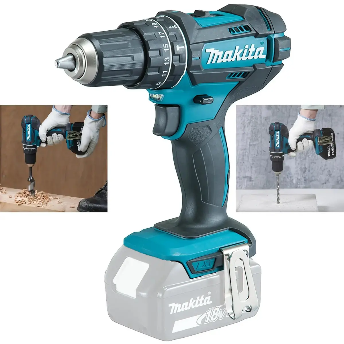 Makita Combi Drill Hammer Driver 18V Lxt Li-Ion Cordless Dhp482z Body Only 1