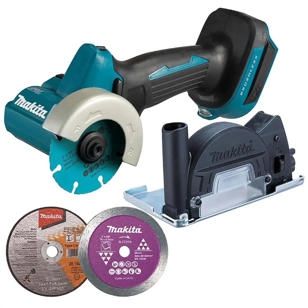 Makita Compact Disc Cutter Grinder 76Mm 18V Lxt Brushless Cordless Dmc300z Body Only 1