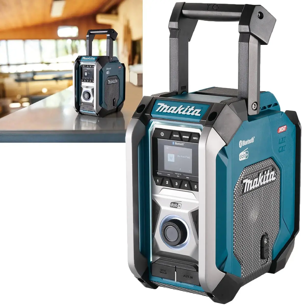Makita Dab Radio Job Site Work Cordless 12-40V Cxt Lxt Xgt Bluetooth Usb Aux Mr007gz Body Only 1