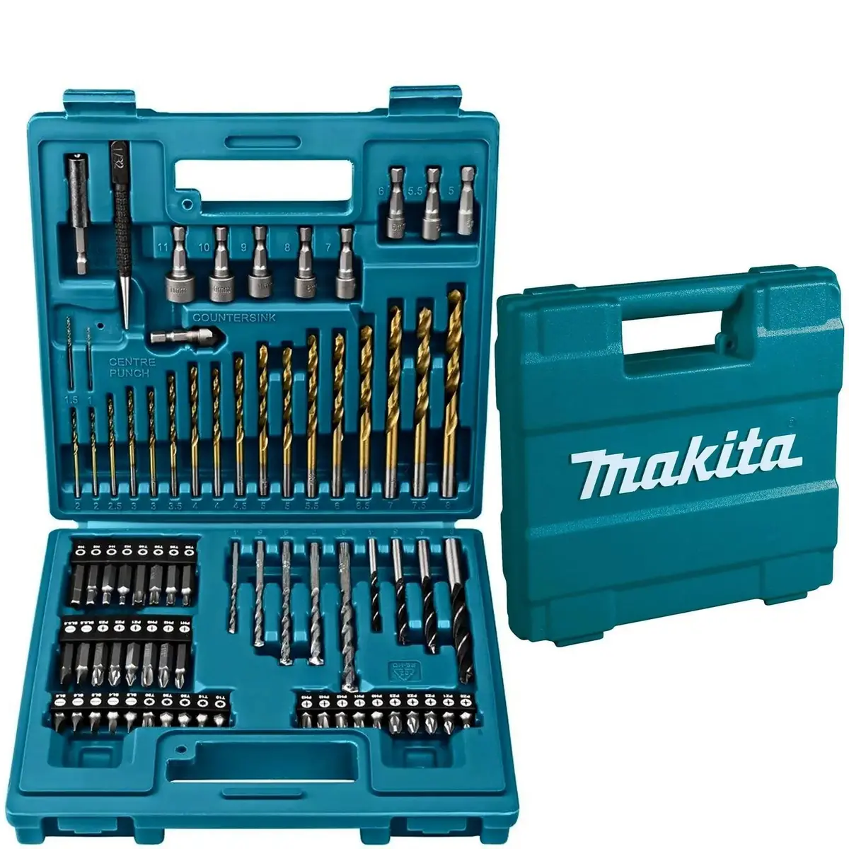 Makita Drill Bit And Screwdriver Bit Set In Case 75 Pieces B-49373 1