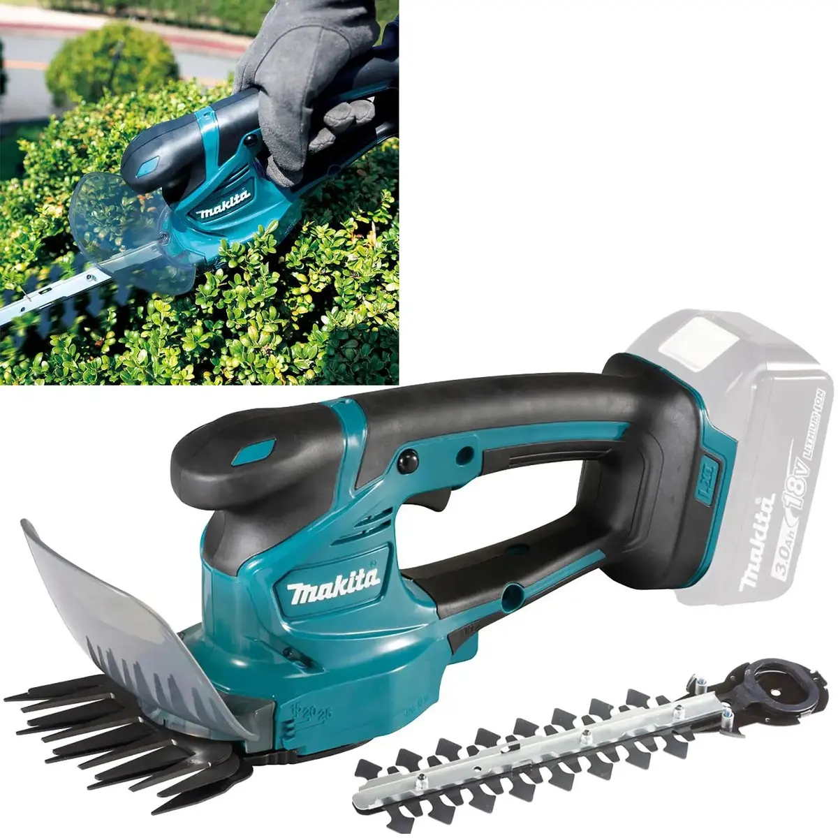 Makita Grass Shears 110Mm Hedgetrimmer Blade 18V Lxt Cordless Li-Ion Body Only Dum111zx 1