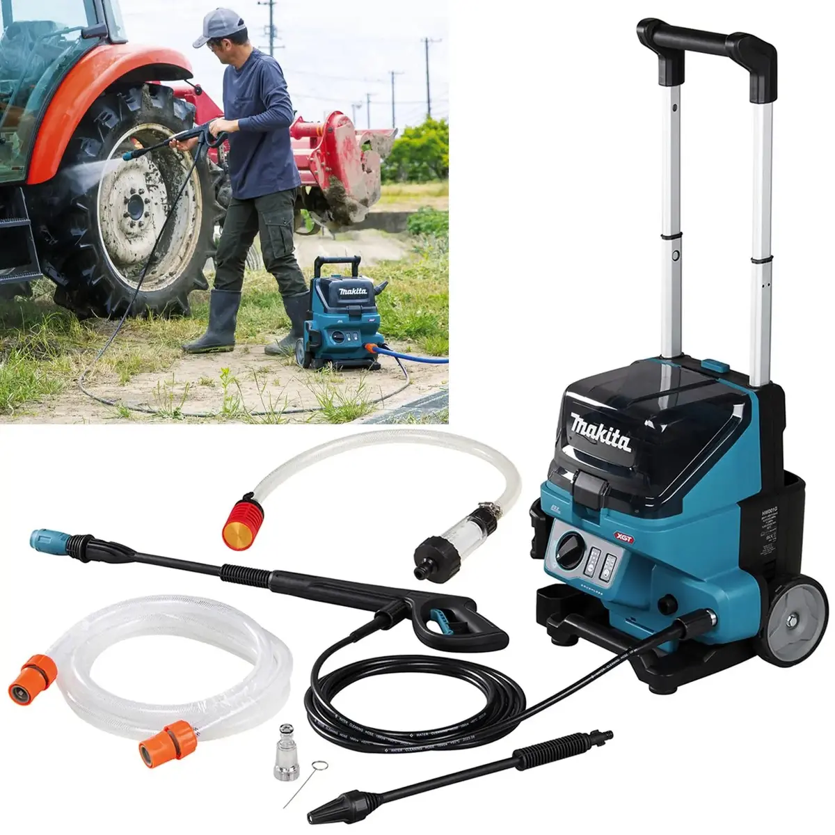 Makita High Pressure Washer 115 Bar 40V Xgt Cordless Compact Hw001gz Body Only 1