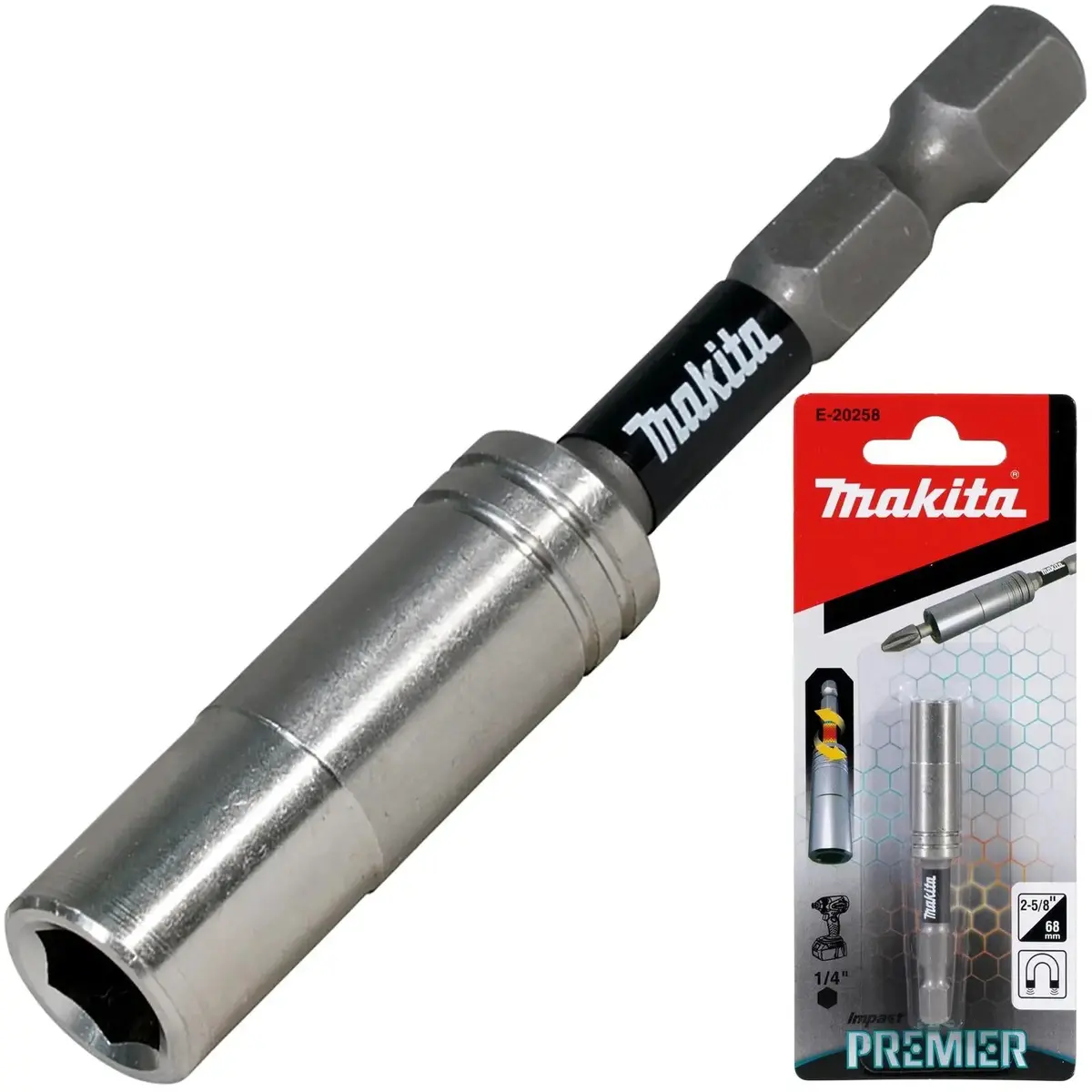 Makita Impact Bit Holder Premier Magnetic 1/4" Hex Drive Choose Size 1