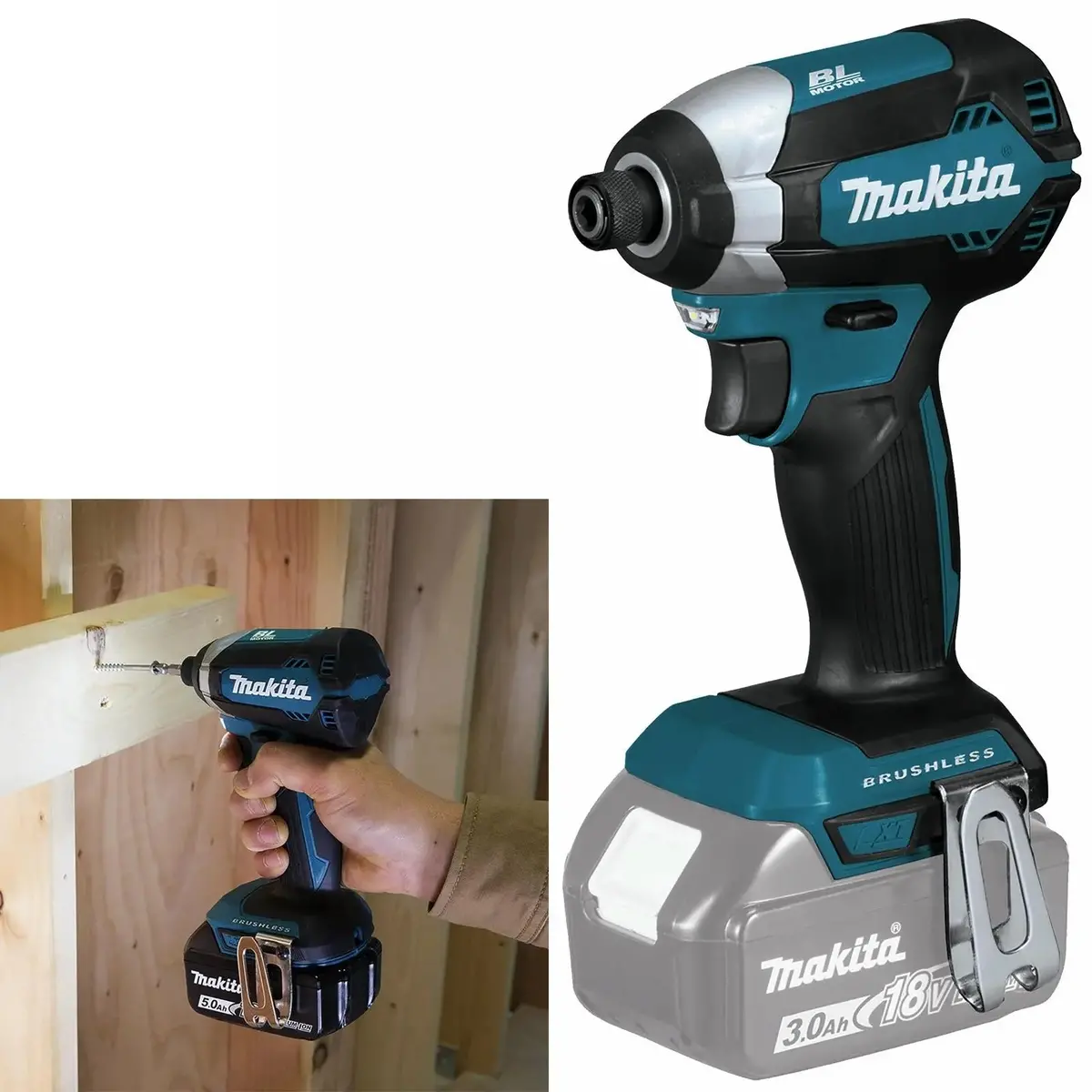 Makita Impact Driver 1/4" Hex 18V Lxt Brushless Cordless 170Nm Dtd153z Body Only 1