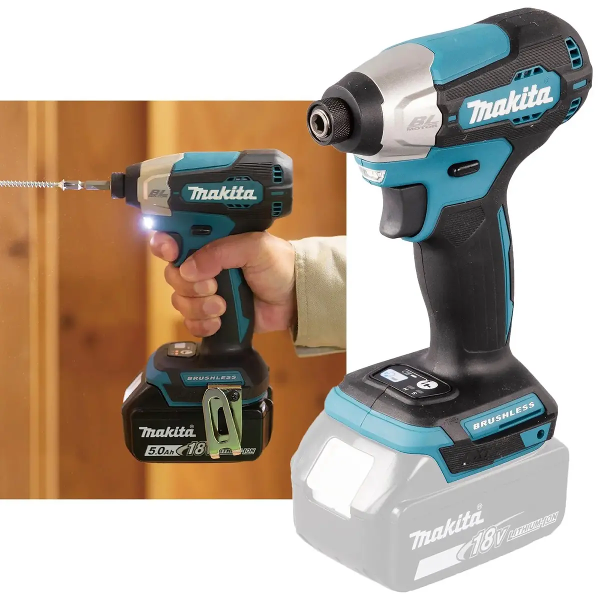 Makita Impact Driver 18V Lxt Li-Ion Brushless Cordless Dtd157z Body Only 1