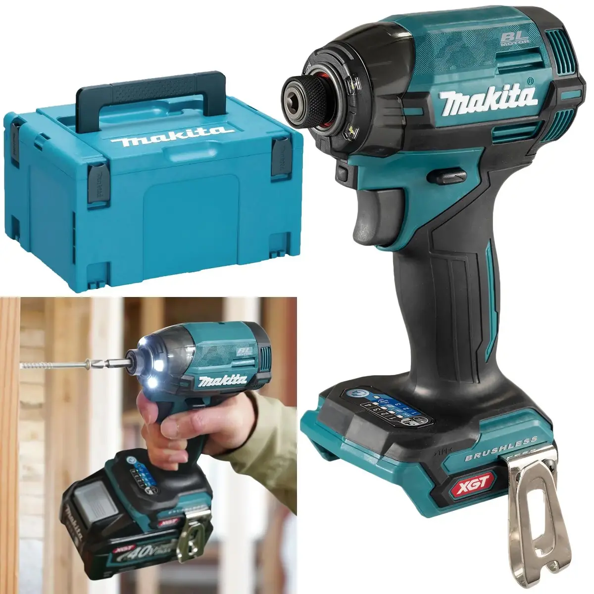 Makita Impact Driver Xgt 40V Max Li-Ion Brushless Cordless In Makpac Case Td002gz04 Body Only 1