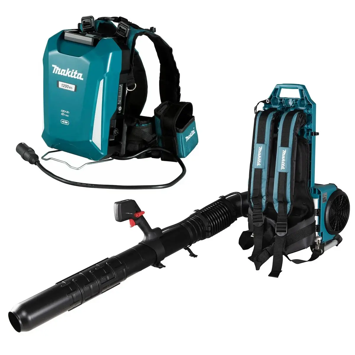 Makita Leaf Blower Backpack And Pdc1200 Power Pack 18V 40V Lxt Xgt Compatible Brushless Cordless 22N Garden Grass Clippings Ub002cx3 1