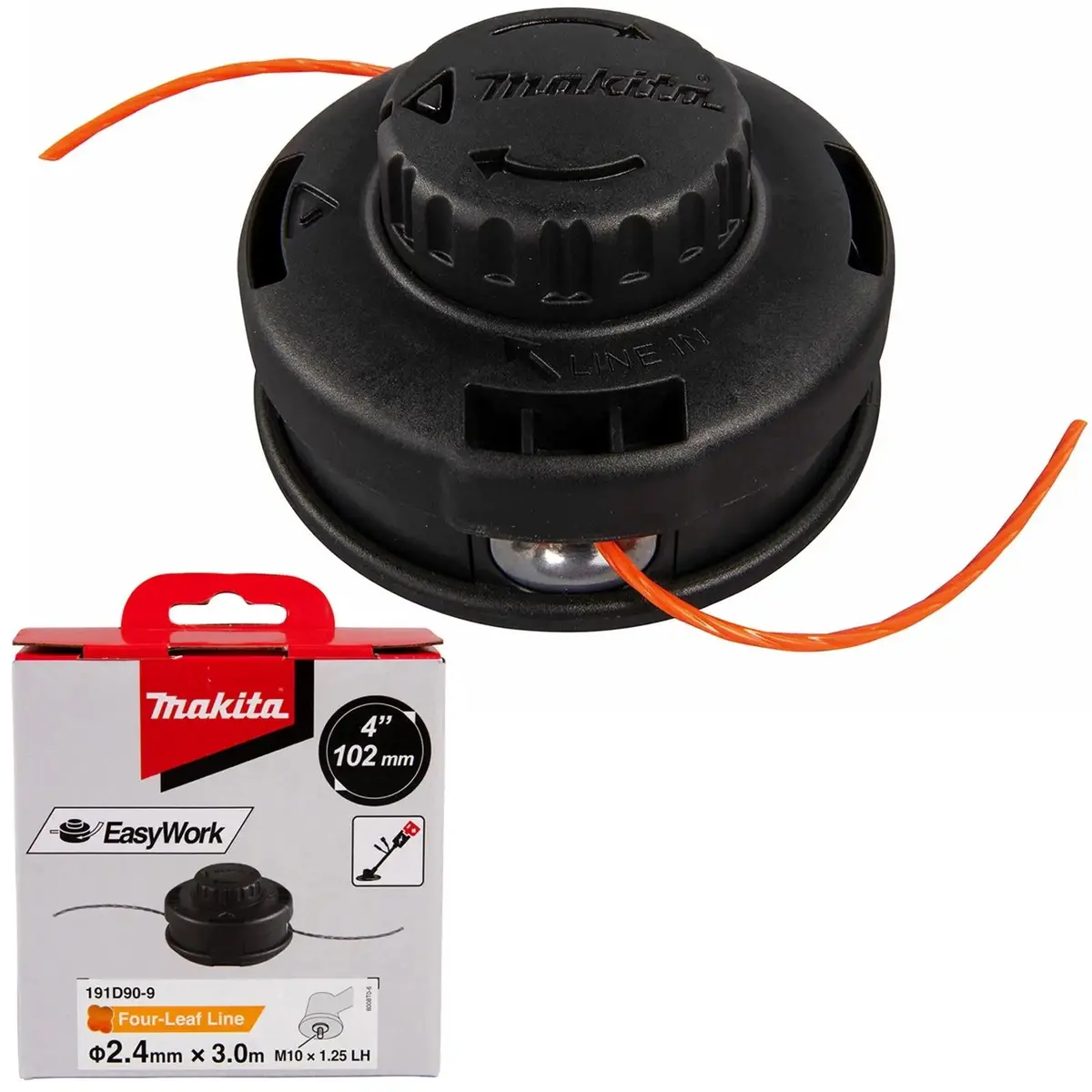 Makita Line Trimmer Head Bump And Feed Tap And Go Strimmer 2.4Mm X 3.0M M10 X 1.25 Lh 1