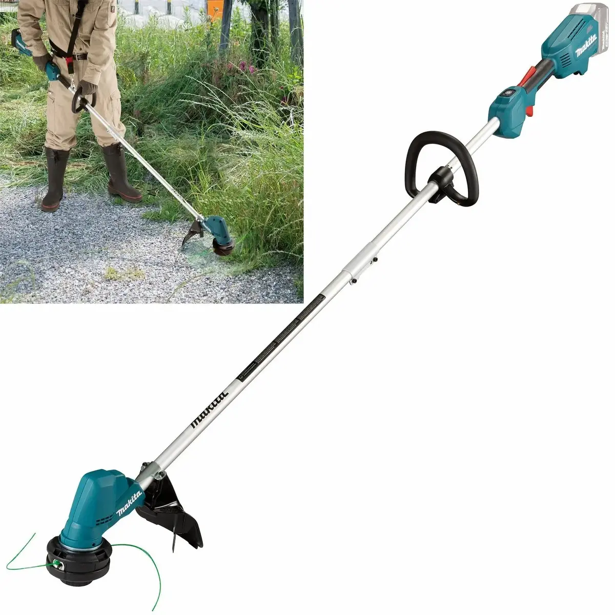 Makita Line Trimmer Strimmer 18V Lxt Brushless Cordless Garden Lawn Strimming 5Ah Bare Unit Body Only Dur192lz 1