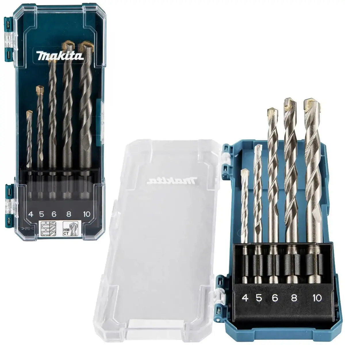 Makita Masonry Drill Bit Set Brick Stone Concrete Straight Shank 4-10Mm 5Pc 1