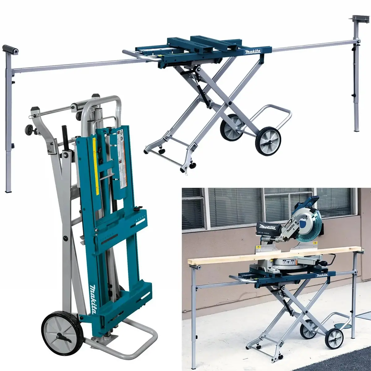 Makita Mitre Saw Stand Universal Folding Portable Table Top Wheels Slide Compound 1