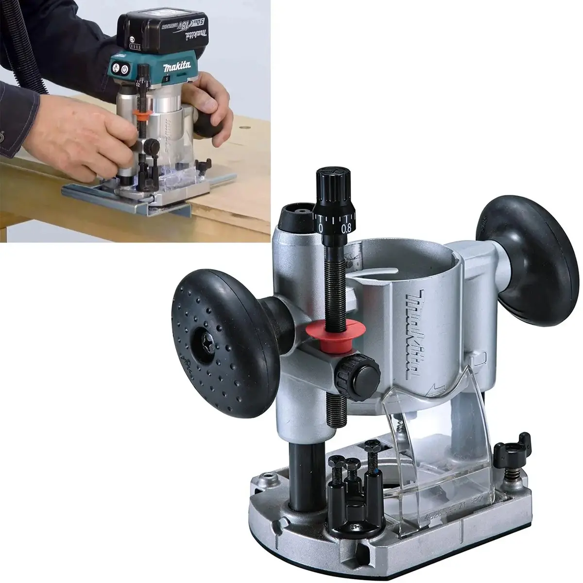 Makita Plunge Base Set Router Trimmer Cutter Depth Adjustment Rt0700 Drt50 1