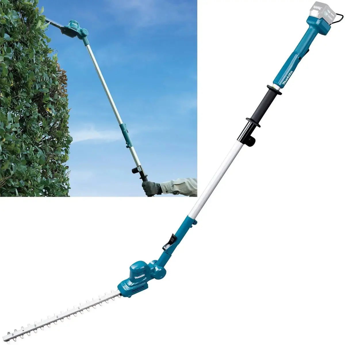 Makita Pole Hedge Trimmer 46Cm 12V Cxt Cordless Telescopic Garden Bush Cutter Cutting Bare Unit Body Only Un460wdz 1