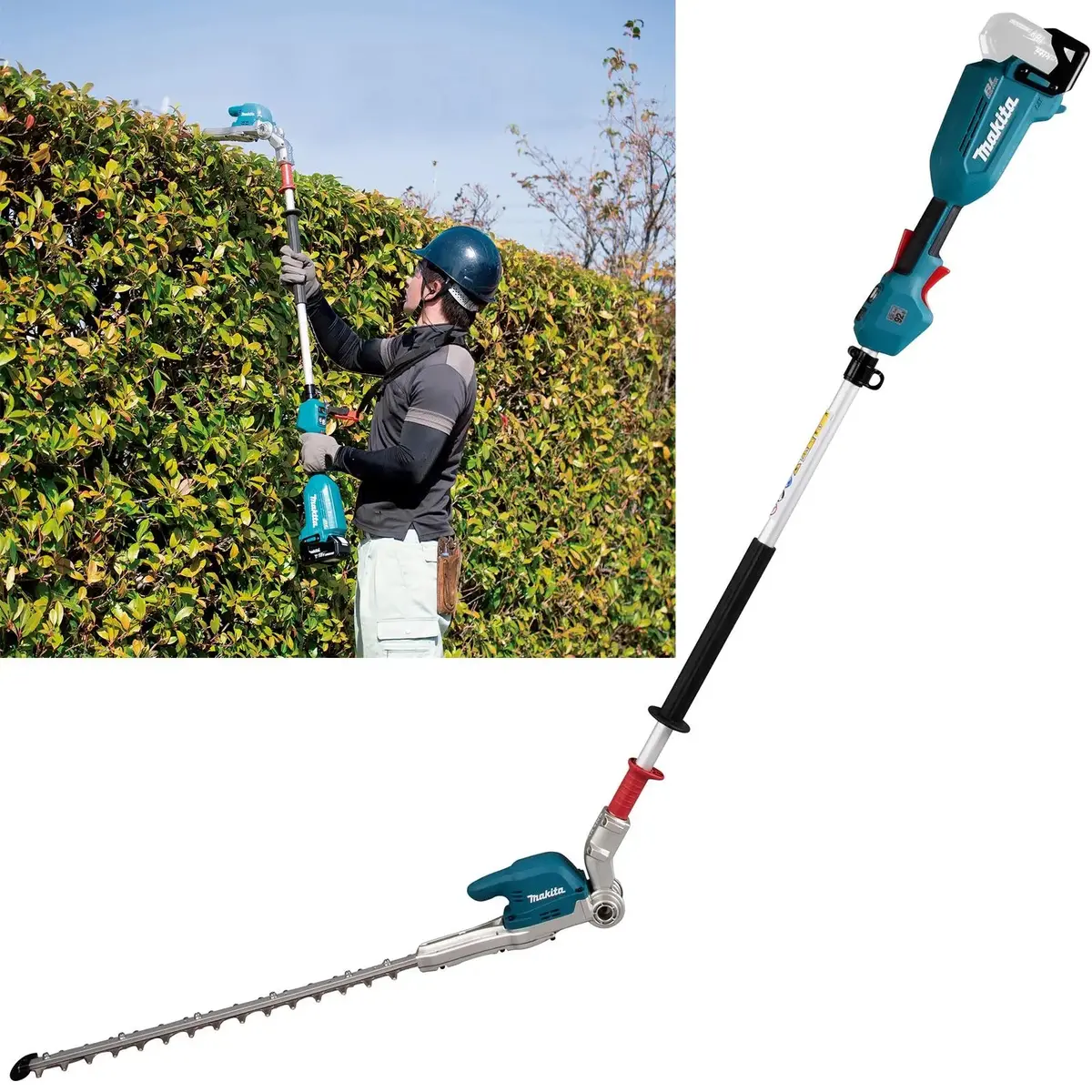 Makita Pole Hedge Trimmer 50Cm 18V Lxt Li-Ion Brushless Cordless Garden Bush Cutter Cutting Bare Unit Body Only Dun500wz 1