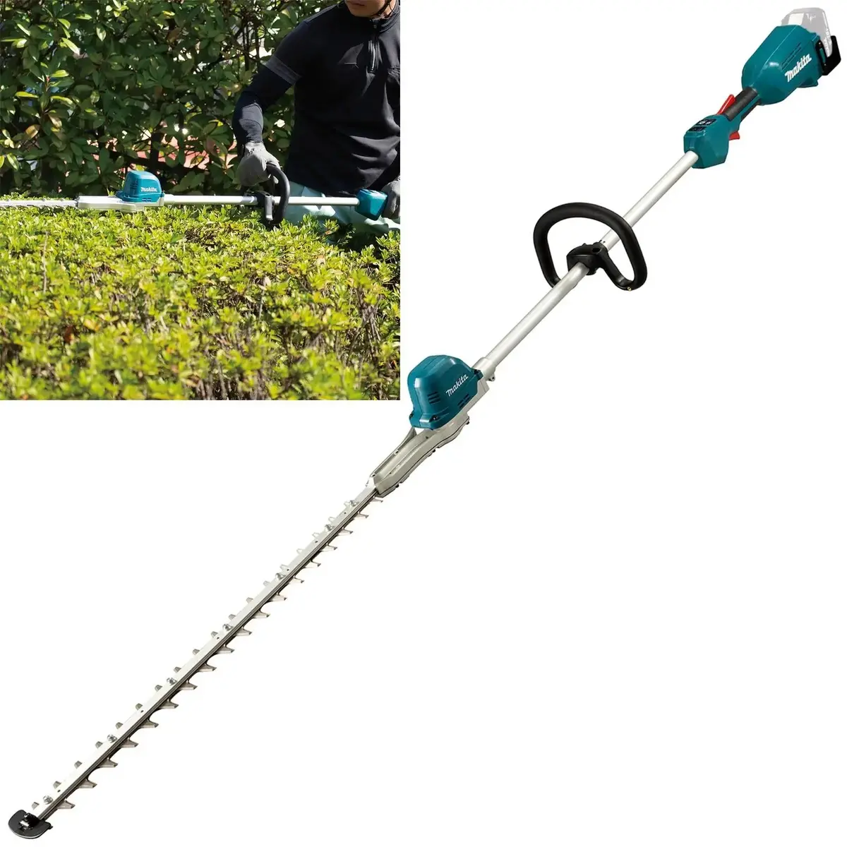 Makita Pole Hedge Trimmer 60Cm 18V Lxt Li-Ion Brushless Cordless Garden Bush Cutter Cutting Bare Unit Body Only Dun600lz 1