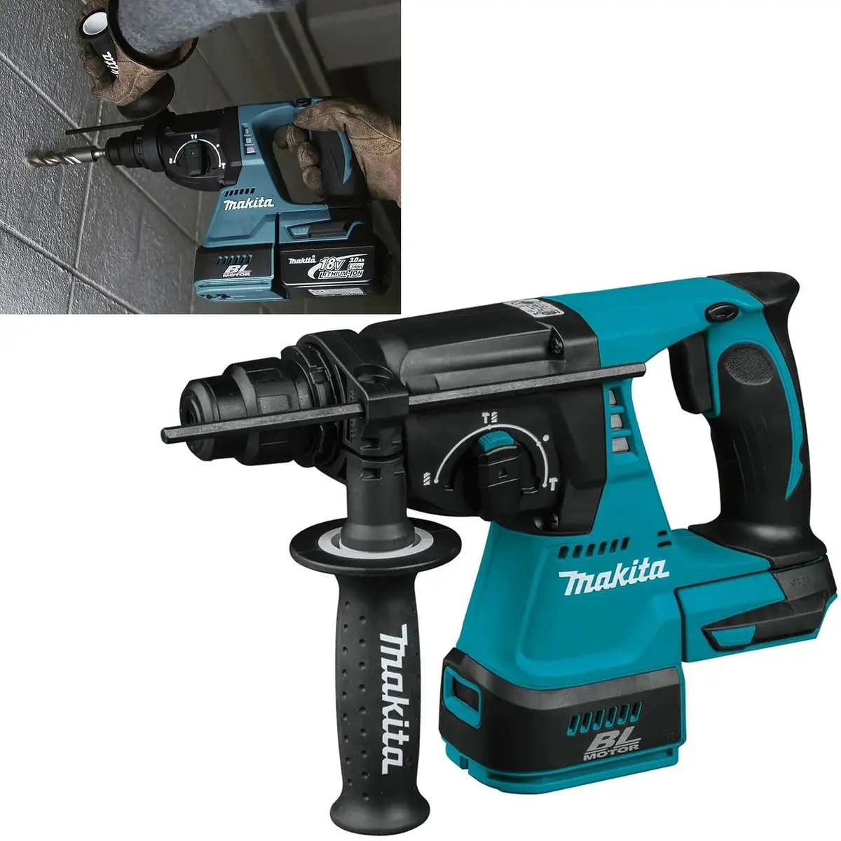Makita Sds Plus Rotary Hammer Drill 18V Lxt Brushless Cordless Dhr242z Body Only 1