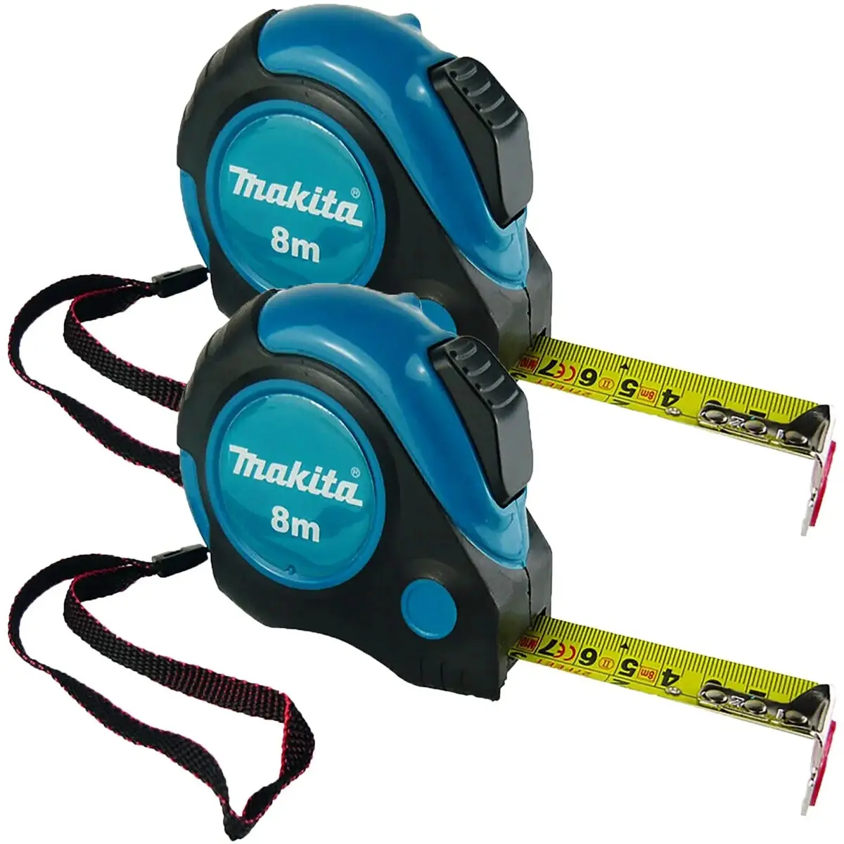 Makita Tape Measure 8M Metric Imperial Auto Lock Magnetic Hook End 2 Pack 1
