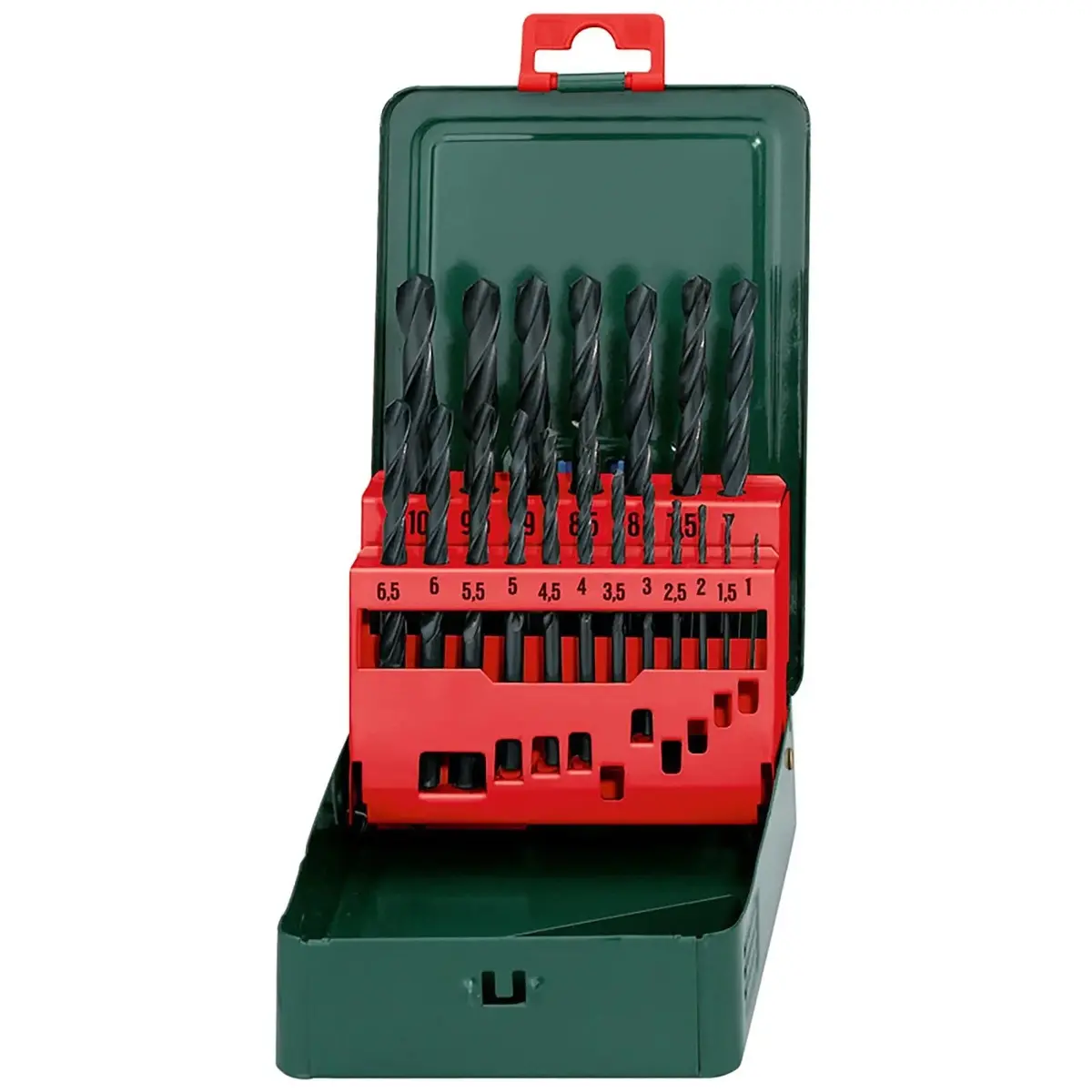 Metabo Drill Bit Set Hss-R Metric 19 Piece 1-10Mm In Storage Case 1