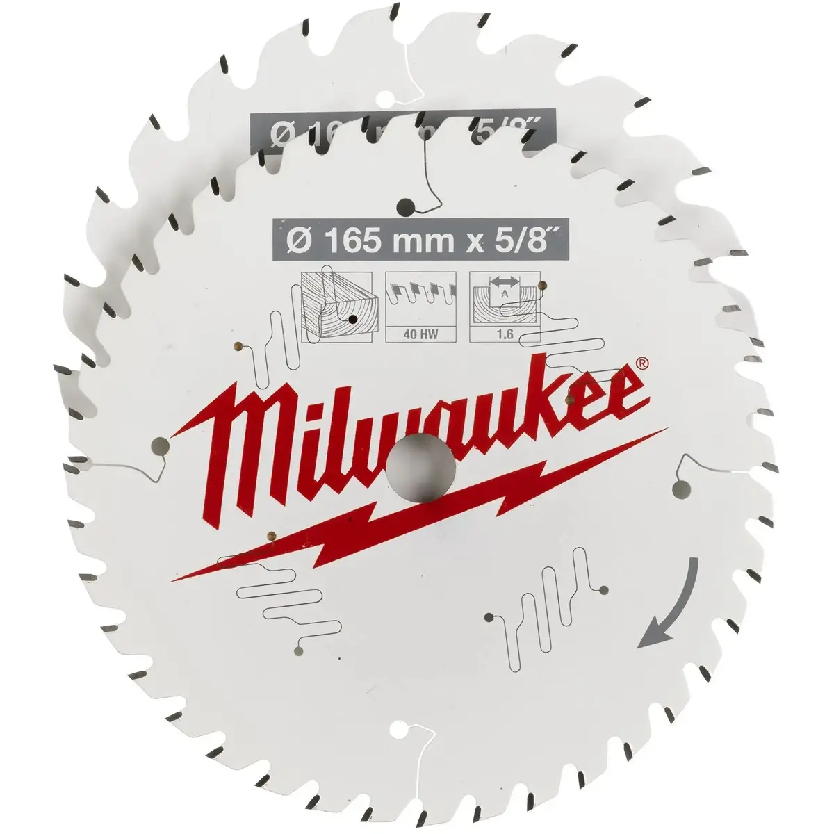 Milwaukee Circular Saw Blade Twin Pack 165Mm 24T Fast Cut 40T Clean Cut 1