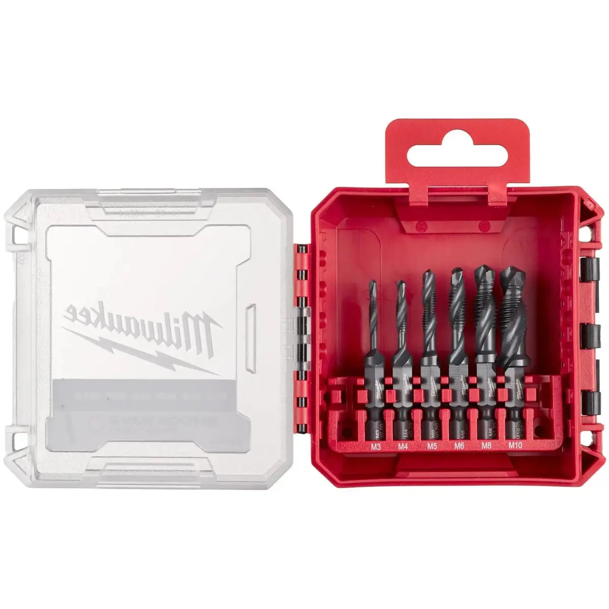 Milwaukee Combi Drill Tap Set Threading Drills 1/4" Hex M3-M10 Hss-G 6 Pieces 1