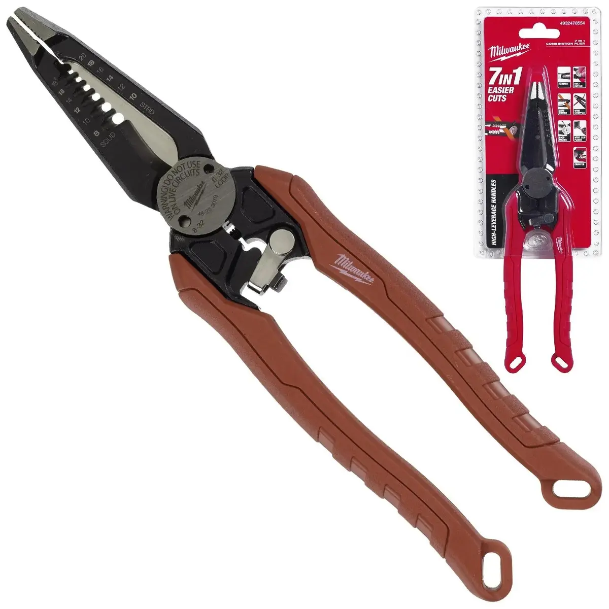 Milwaukee Combination Wire Stripping Pliers 7 In 1 1