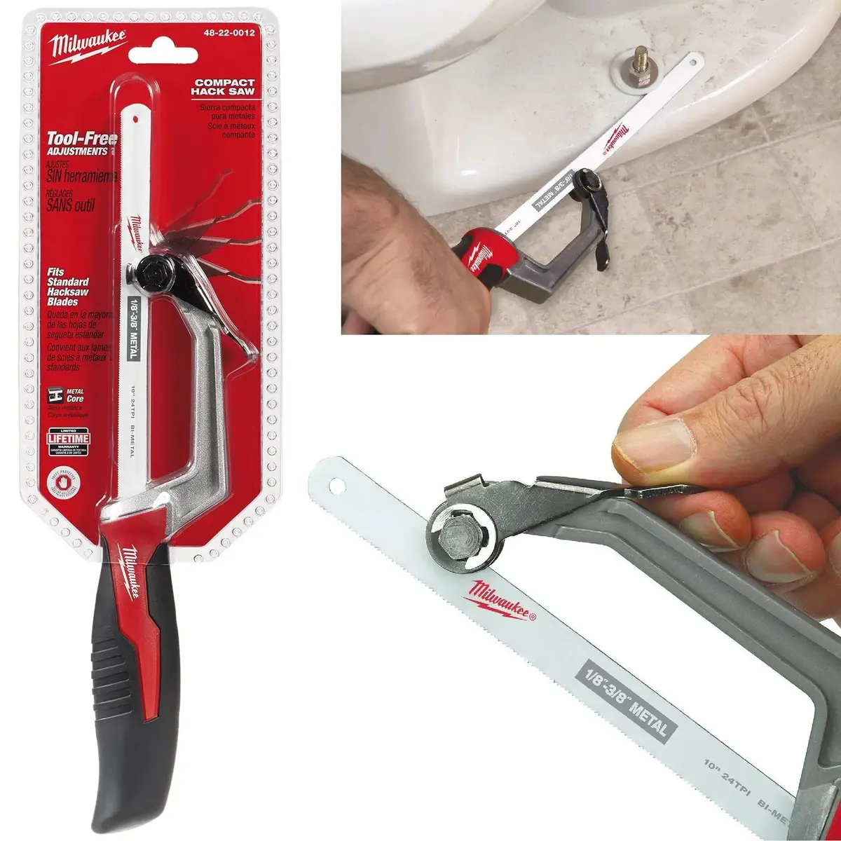Milwaukee Compact Hacksaw 250Mm 24 Tpi 1