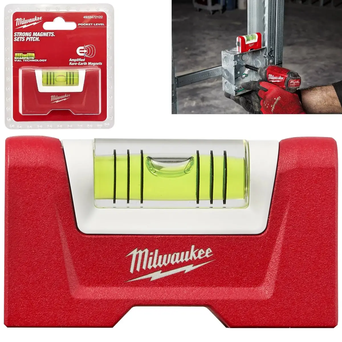 Milwaukee Compact Torpedo Spirit Level 76Mm 1