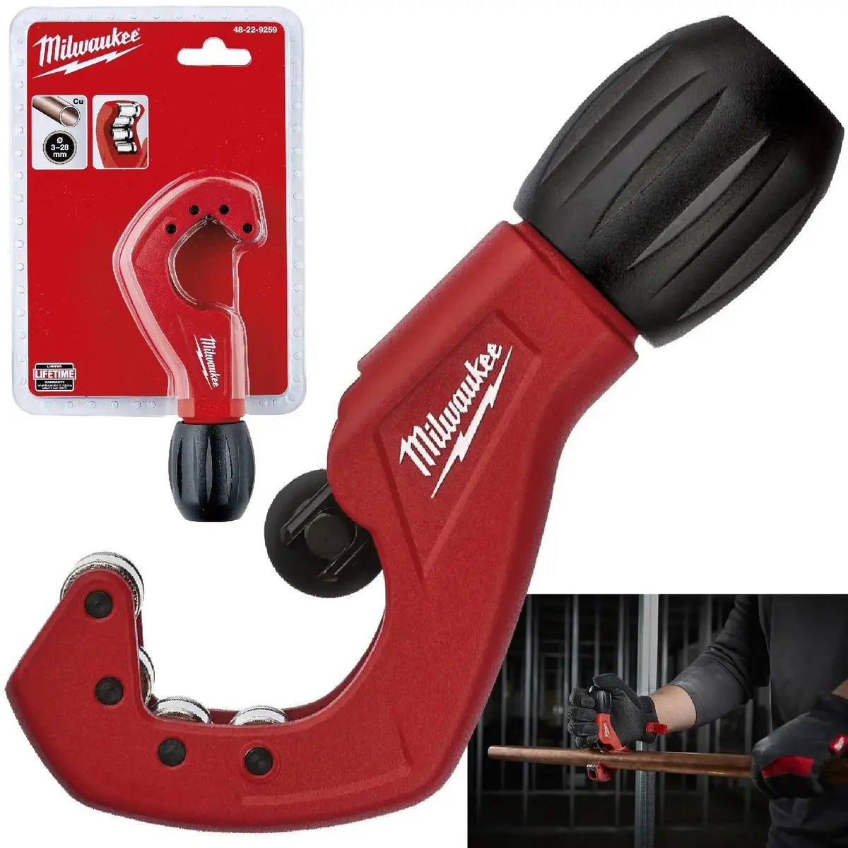 Milwaukee Copper Tubing Cutter Constant Swing 3 - 28Mm Capacity 1