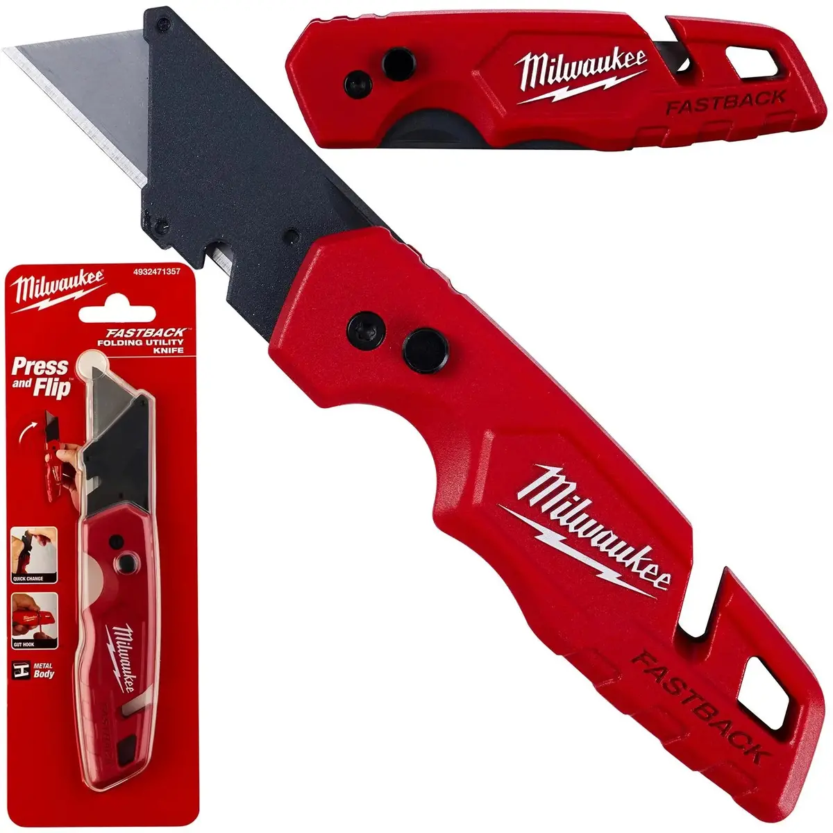 Milwaukee Fastback Flip Utility Knife Blade Cutter Cutting 1
