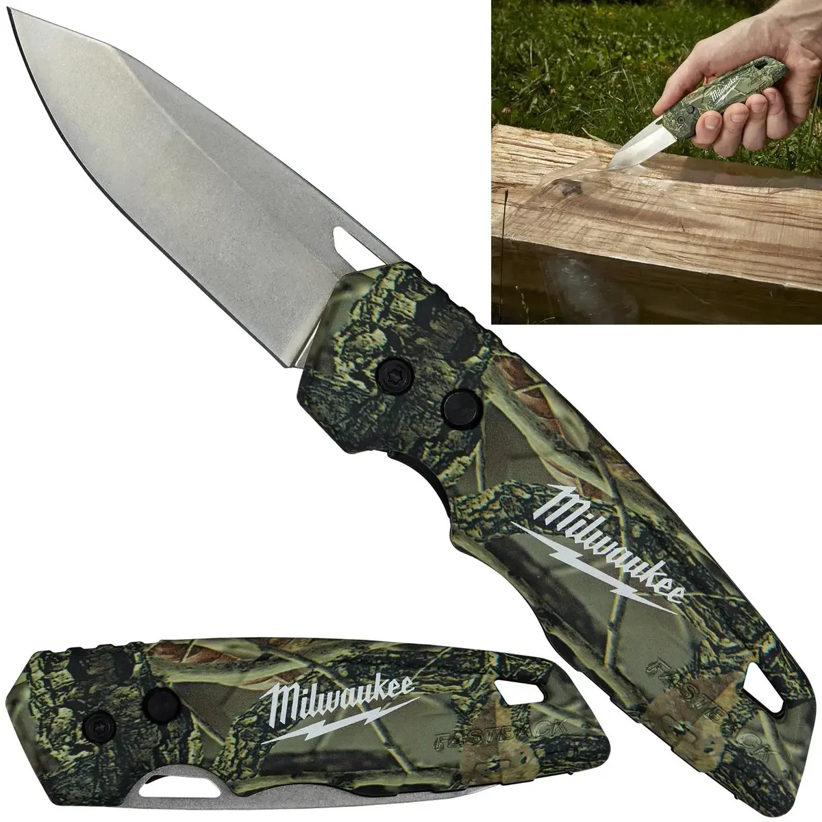 Milwaukee Fastback Folding Knife Camo 1